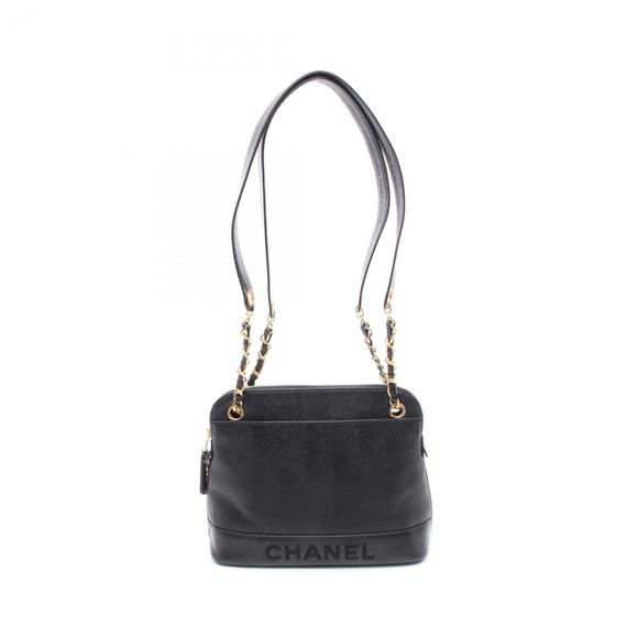 CHANEL Shoulder Bag in Grained Calfskin Leather, Women's, Black - Picture 1 of 7
